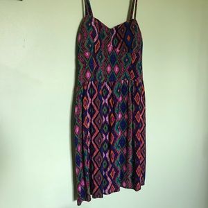Lily Rose diamond pattern sundress with belt